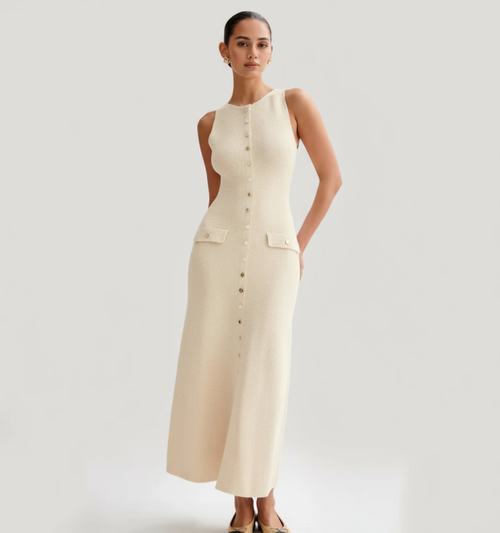 Amanda Klänning  crème